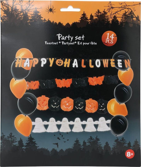 Halloween Partydekorationen in Orange Farbe 14 Stück
