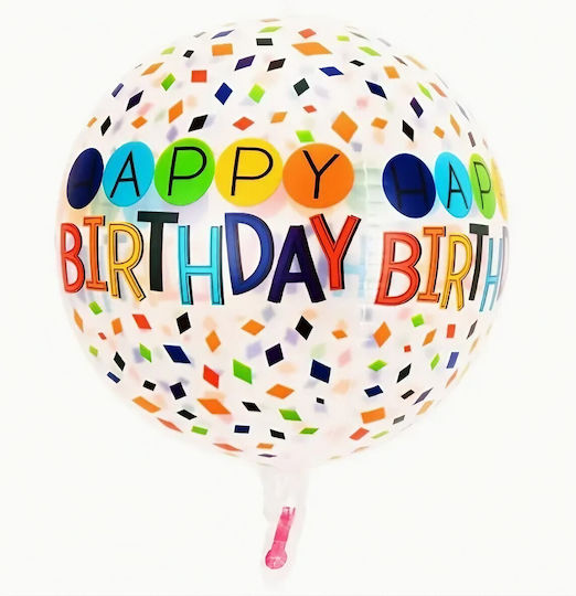 Balon Zi De Naștere Folie Jumbo Alb 63 cm