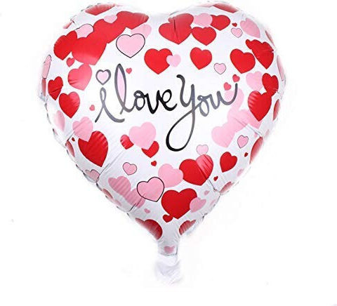 Balon Inimă Folie Alb 45 cm