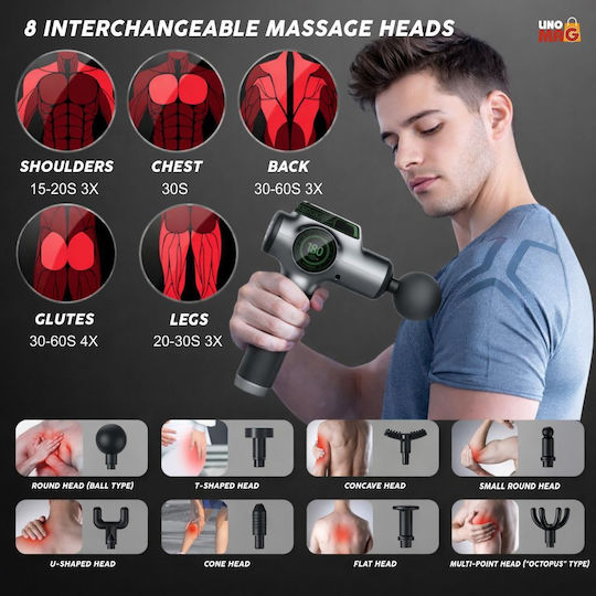 Linomag Linomag Elektrische Massager für Nacken, Rücken, Beine & Körper mit Vibration Silber