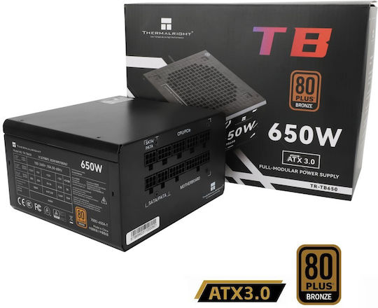 Thermalright TB650 rev. 3.0 650W Negru Sursă de Alimentare pentru Calculator Complet Modular 80 Plus Bronze