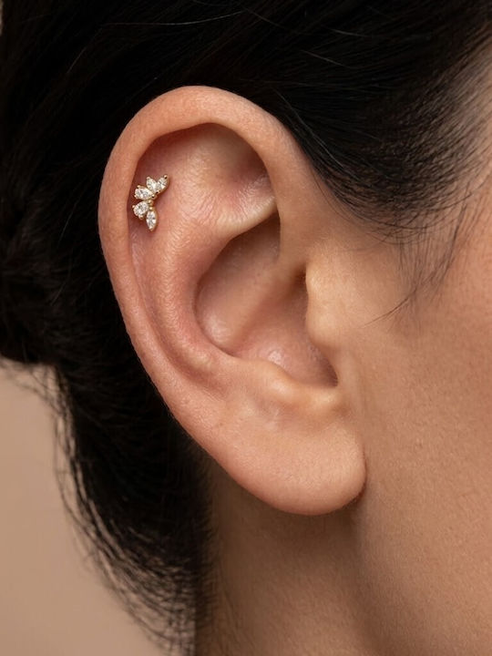 Mentzos Cercei Piercing din Argint Placat cu Aur