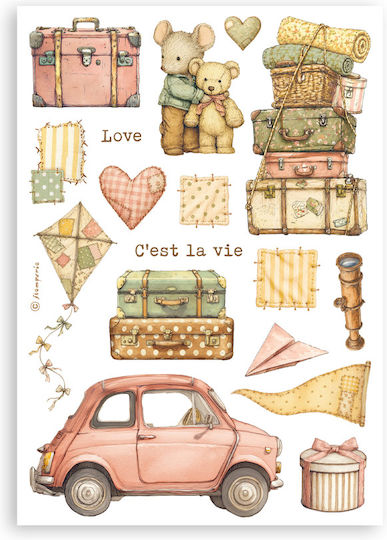 Washi Pad A5 Selbstklebende Blätter 8 Stück Cozy Family