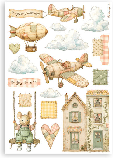 Washi Pad A5 Selbstklebende Blätter 8 Stück Cozy Family