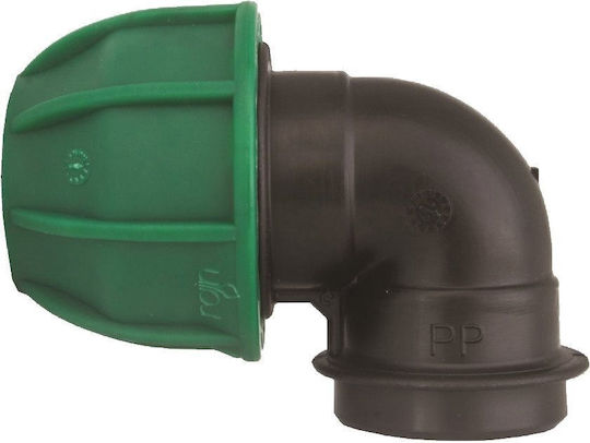 InLine Polypropylene Pipe Elbow 3/4" Female 25mm