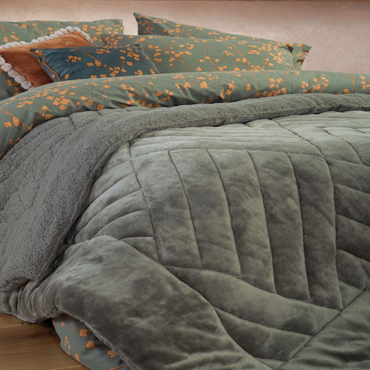 Nef-Nef Homeware Sherpa Comforter Set Single 160x220cm Alice 690 690 GSM