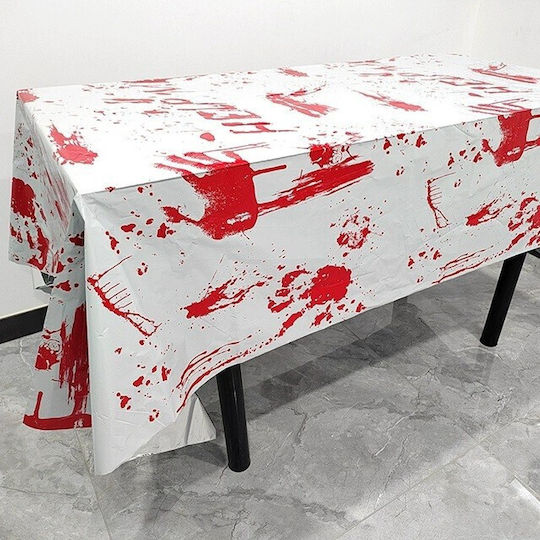 Party-Tischdecken Flippy Folie Halloween Druck Help Me 137 x 274 cm Weiße Rote