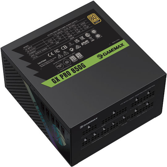GameMax GX 850G 850W Black Computer Power Supply Full Modular 80 Plus Gold