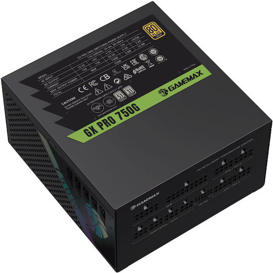 GameMax GX PRO 750G 750W Black Power Supply Full Modular 80 Plus Gold