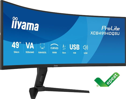 Iiyama ProLite Ultrawide VA Curved Monitor 49" 5120x1440 με Χρόνο Απόκρισης 2ms GTG