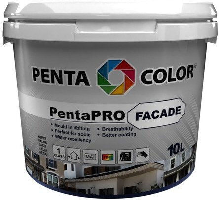 Pentacolor Pentacolor Innen- und Außenfarben für Häuser Υδρόχρωμα für Äußeres Verwendung Pentapro Fassade 10lt