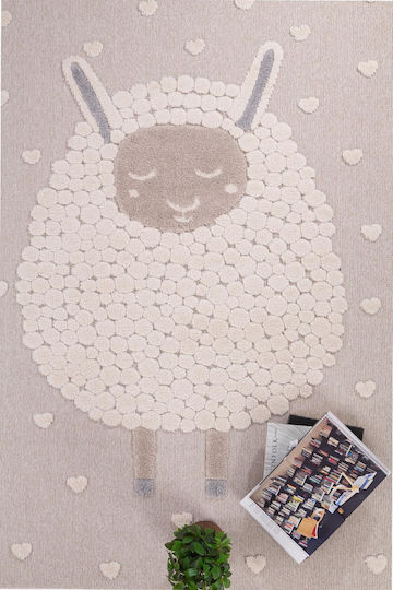 Royal Carpet Лилаво 15 Детски Килим Сърца Лилав 80x150см