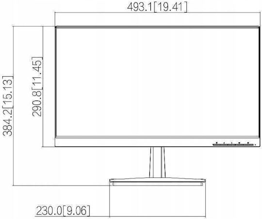 BCS BCS-MLED22FHD Монитор 22" FHD 1920x1080 с Време на реакция 5ms GTG Сребрист