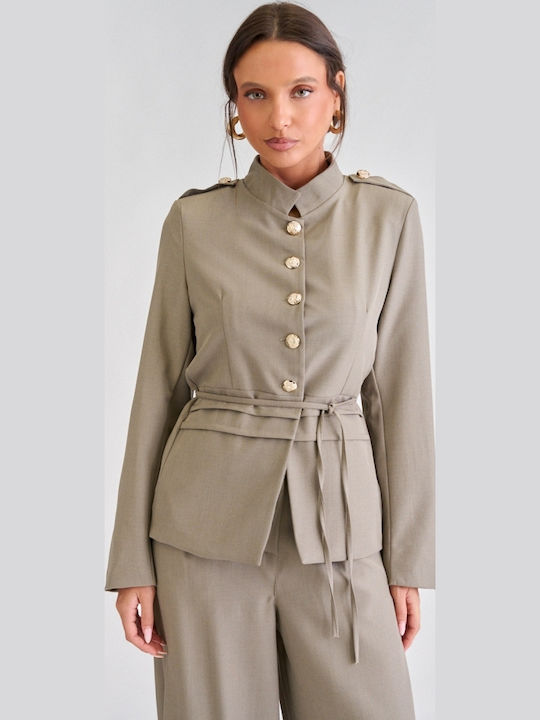 Women's Dark Beige Set with Trousers