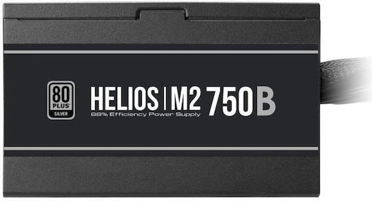 Gamdias 750W Μαύρο Τροφοδοτικό Υπολογιστή Full Wired 80 Plus Silver (HELIOS-M2-750B)