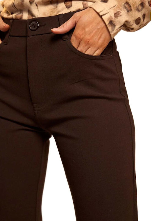 Damen Stoffhose Braun