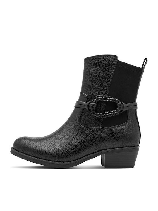 Women's Ankle Boots with Medium Heel Black