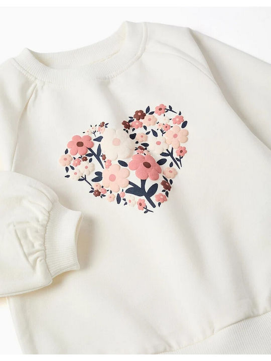 Kids Sweatpants Set Ecru/Blue
