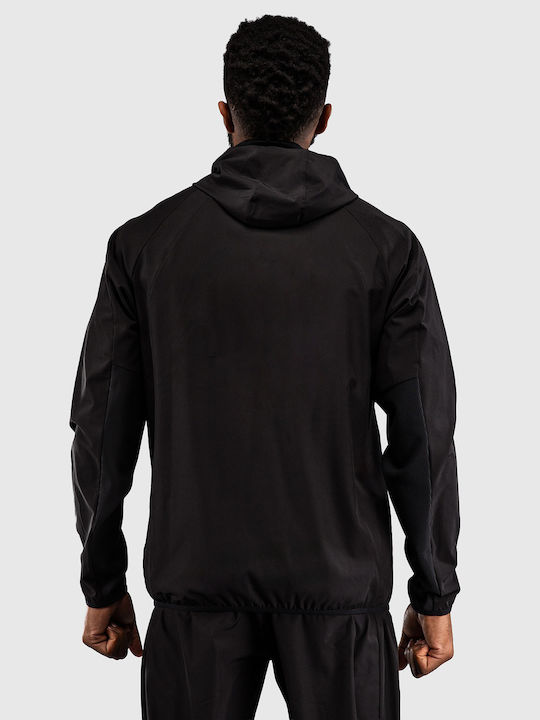 Men's Track Jacket with Hood Black