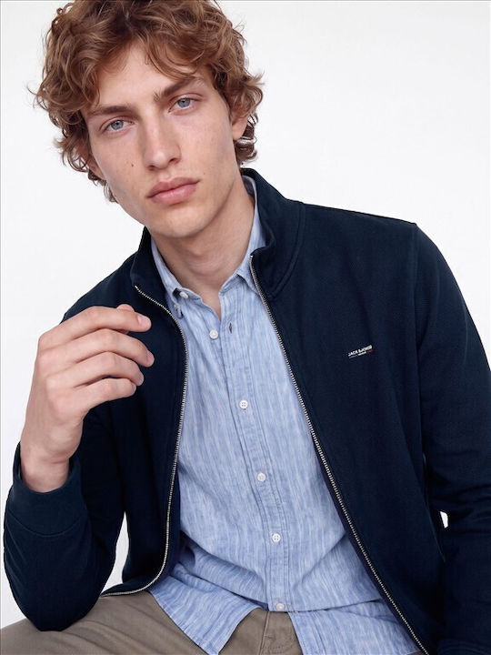 Men's Knitted Blue Cardigan