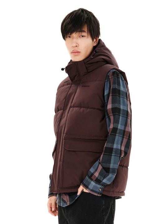 Emerson Sleeveless Jacket Puffer Waterproof Chocolate Brown