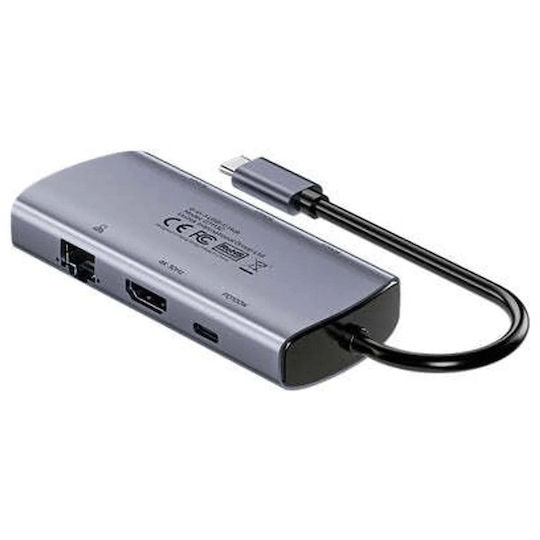 Unitek USB-C Докинг станция със Сив цвят