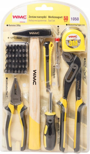 Handwerkzeugsatz mit Plastikgriff 50 Stück