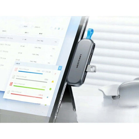 Vention USB-C Docking Station με 4K PD Γκρι