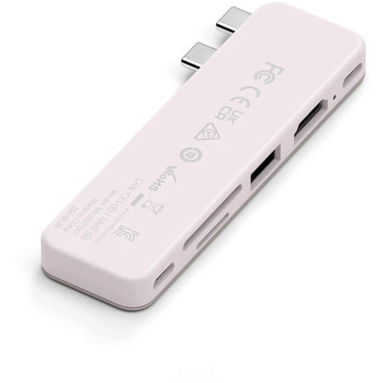 Satechi Snap USB-C Docking Station With 4K PD Pink