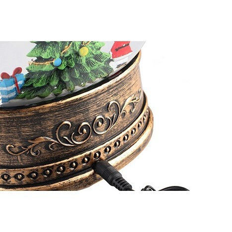 Decoratiune Iluminată Lanternă de Crăciun cu Moș Crăciun pe Baterii 13x8x21cm