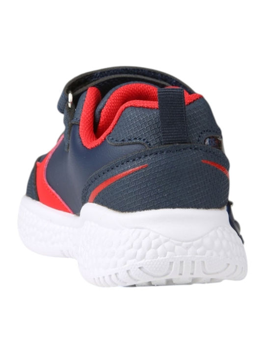 Kids Sneakers with Hoop & Loop Closure & with Lights Red
