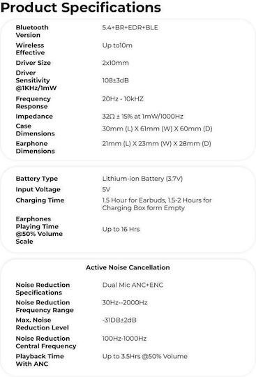 Sonic Gear EarPump Jewel Q3 In-Ear Bluetooth Handsfree Headphones with Sweat Resistance and Charging Case Desert