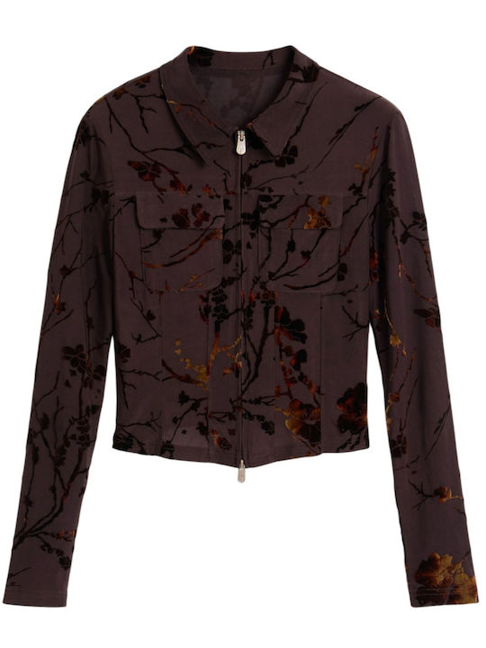 Long Sleeve Women's Shirt Brown