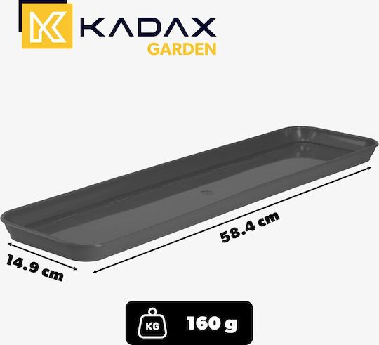 Kadax Topfplatten Kunststoff Grau 60x14.9cm