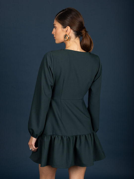 Summer Shirt Dress Dark Green