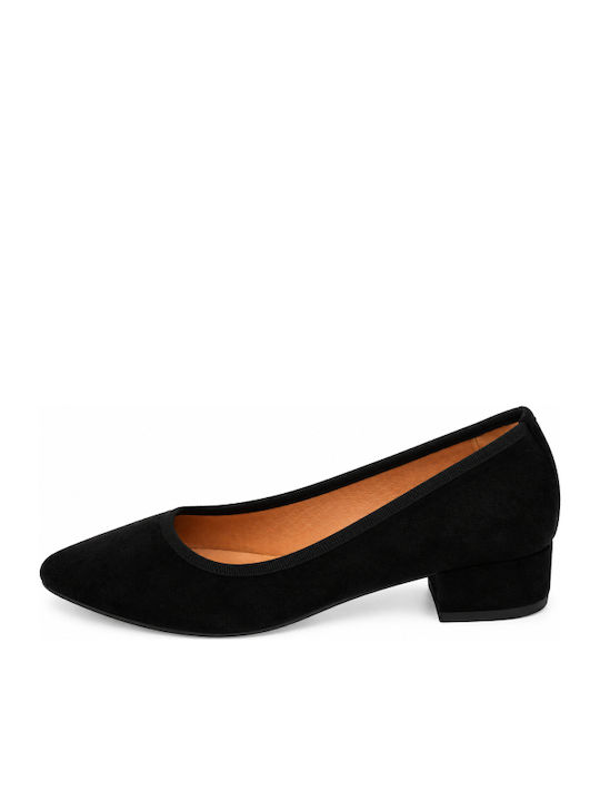 Heels with Chunky Low Heel Black WM-MP665-1-27HH-BLACK