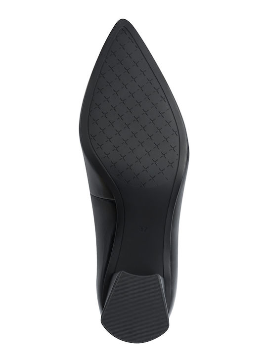 Leder Pumps Schwarz