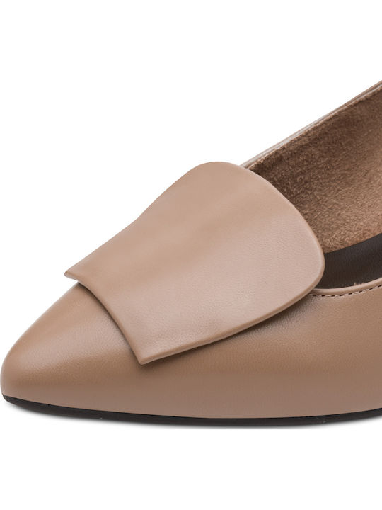 Leder Pumps Beige