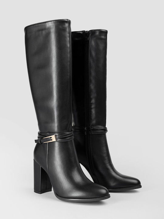 Damenstiefel mit Hochabsatz Schwarz