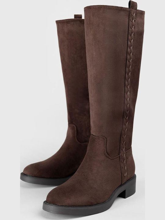 Wildleder Damenstiefel Braun