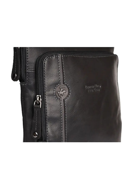 Leather Men's Shoulder / Crossbody Bag Black