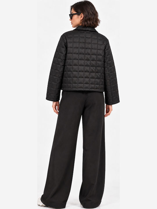 Women's Puffer Jacket for Winter Black