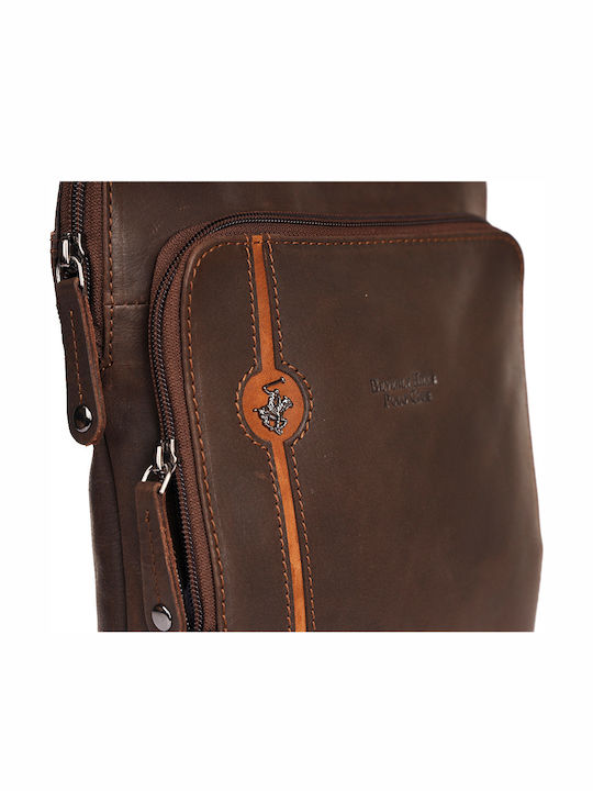 Leather Men's Shoulder / Crossbody Bag Brown