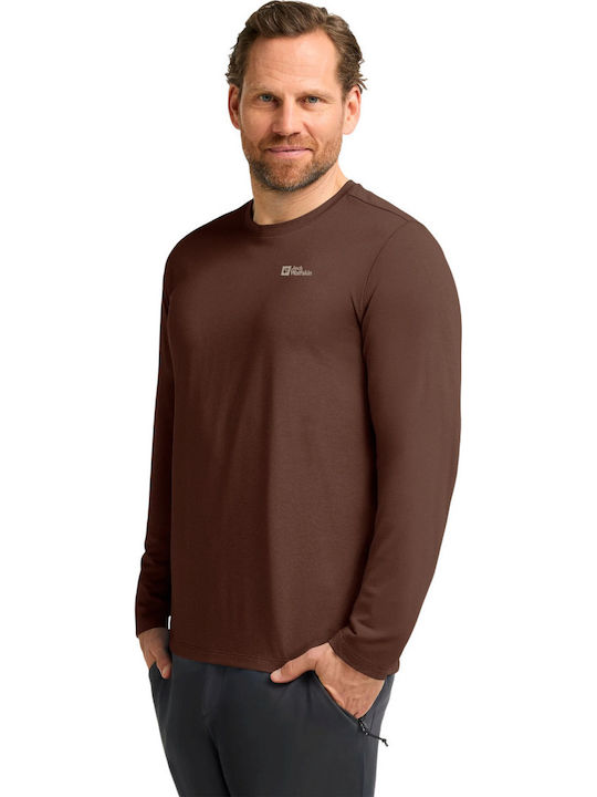 Jack Wolfskin Sky Thermal Bluză Termică Pentru Bărbați Cu Mâneci Lungi Maro Jack Wolfskin Sky Thermal Bluză Termică Pentru Bărbați Cu Mâneci Lungi Maro