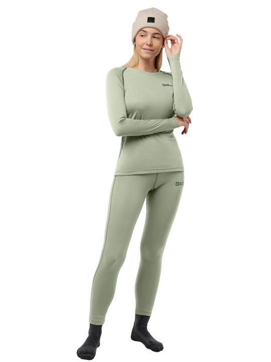 Jack Wolfskin Bluză Termică Cu Mâneci Lungi Pentru Femei Gri