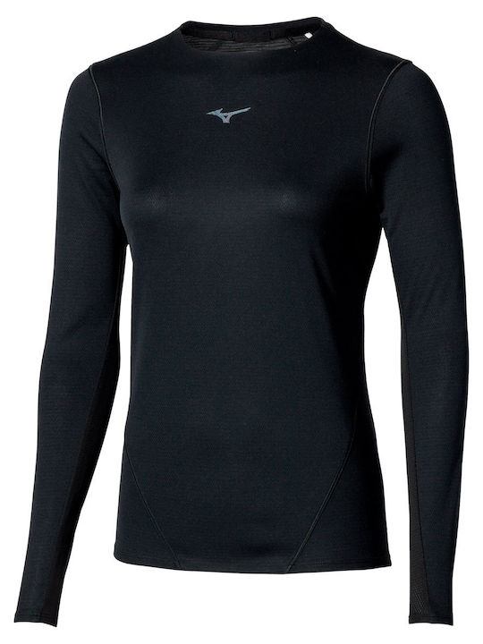 Mizuno Ισοθερμική Μπλούζα Μαύρη Mizuno Ισοθερμική Μπλούζα Μαύρη