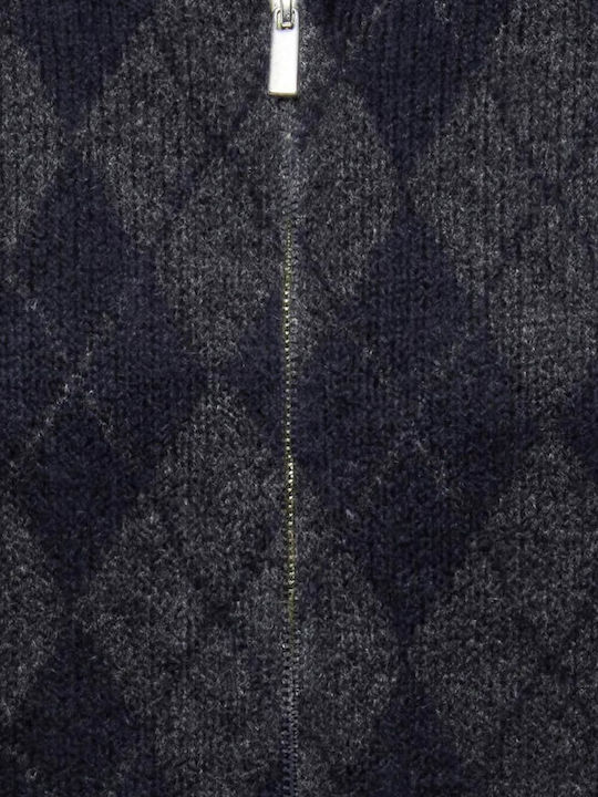 Only Women's Blouse with Zipper Checked Brown