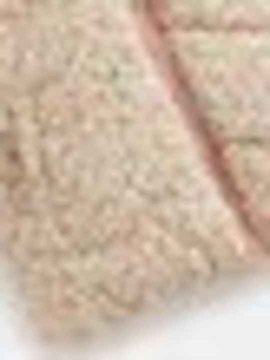 Geacă Matlasată Scurtă pentru Copii cu Căptușeală și Glugă Multicoloră