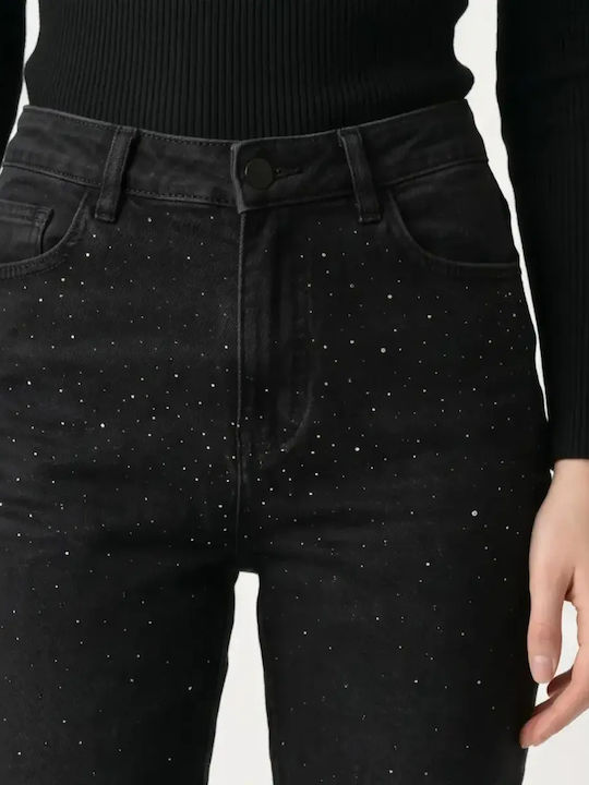 Damen Jeans Hosen Schwarz