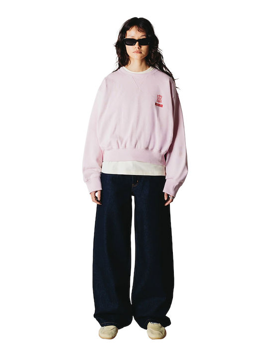Cropped Women's Sweatshirt Pink